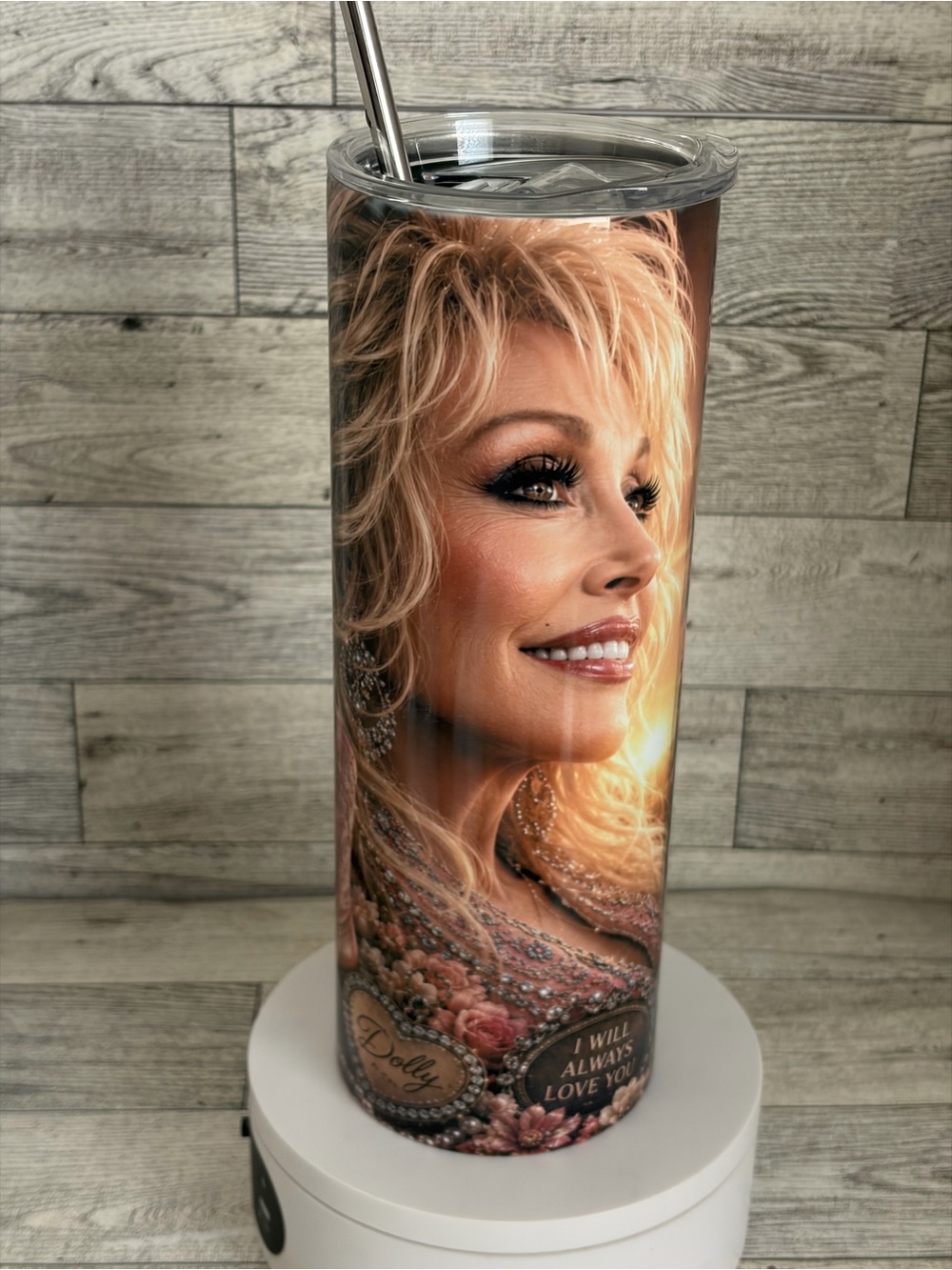 Dolly Stainless Steel Travel 20oz Stainless Tumbler - Warm Peach Portrait
